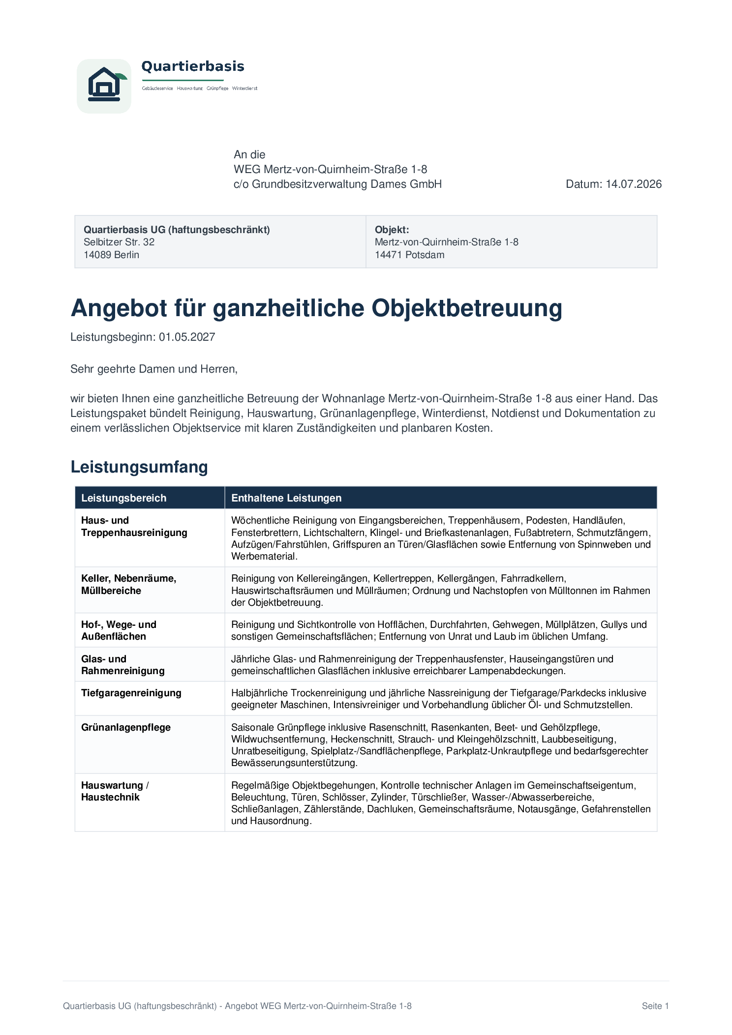 Angebot Quartierbasis, Seite 1 von 5